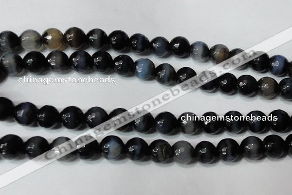 CAG4661 15.5 inches 10mm faceted round fire crackle agate beads