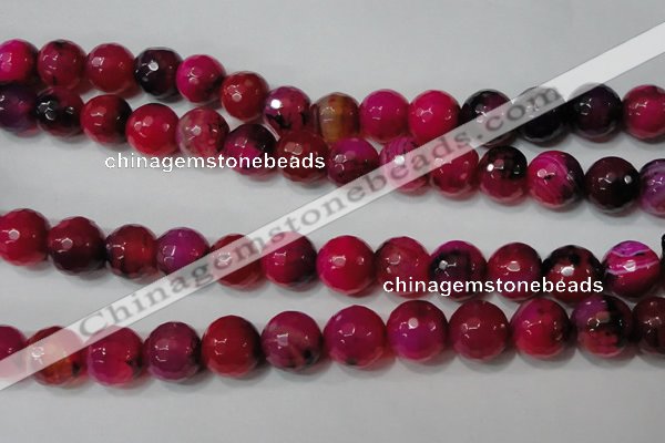 CAG4670 15.5 inches 10mm faceted round fire crackle agate beads