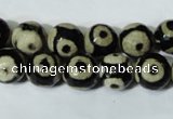 CAG4680 15.5 inches 10mm faceted round tibetan agate beads wholesale