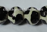 CAG4687 15 inches 15*18mm faceted rondelle tibetan agate beads wholesale