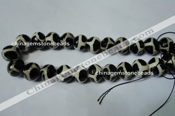 CAG4687 15 inches 15*18mm faceted rondelle tibetan agate beads wholesale