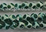 CAG4690 15 inches 8mm faceted round tibetan agate beads wholesale