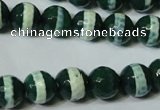 CAG4696 15.5 inches 10mm faceted round tibetan agate beads wholesale