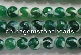 CAG4698 15.5 inches 8mm faceted round tibetan agate beads wholesale