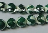 CAG4701 15.5 inches 10mm faceted round tibetan agate beads wholesale