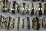 CAG4728 15 inches 12*16mm faceted rondelle tibetan agate beads wholesale