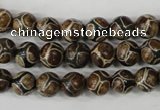 CAG4735 15 inches 8mm round tibetan agate beads wholesale