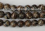 CAG4735 15 inches 8mm round tibetan agate beads wholesale
