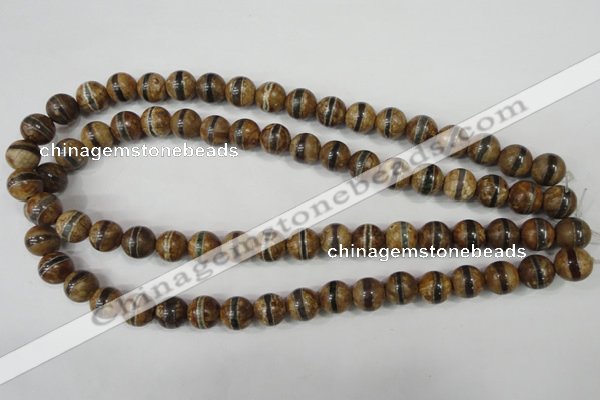 CAG4742 15 inches 10mm round tibetan agate beads wholesale