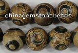 CAG4750 15 inches 16mm round tibetan agate beads wholesale