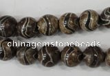 CAG4752 15 inches 10mm round tibetan agate beads wholesale