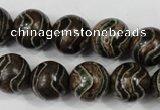 CAG4754 15 inches 14mm round tibetan agate beads wholesale