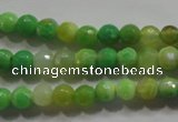 CAG4780 15.5 inches 6mm faceted round fire crackle agate beads