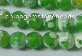 CAG4790 15.5 inches 6mm faceted round fire crackle agate beads