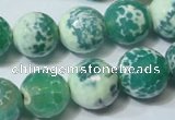 CAG4795 15.5 inches 14mm faceted round fire crackle agate beads