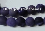 CAG4796 15.5 inches 10mm round matte druzy agate beads wholesale