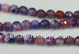 CAG4802 15 inches 6mm faceted round fire crackle agate beads