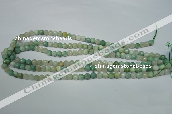 CAG4811 15 inches 6mm faceted round fire crackle agate beads