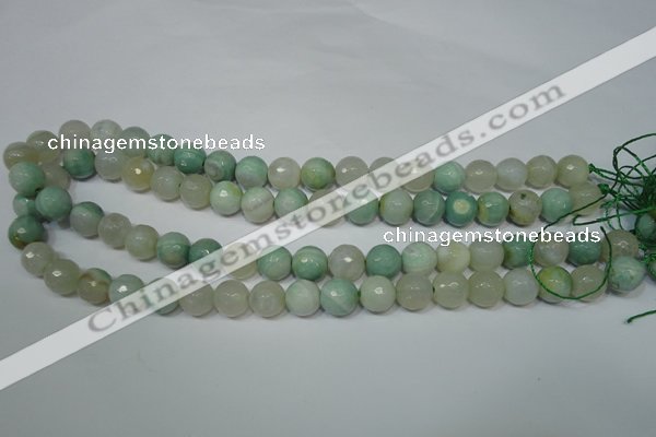 CAG4813 15 inches 10mm faceted round fire crackle agate beads