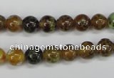 CAG4832 15 inches 8mm round dragon veins agate beads wholesale