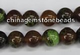 CAG4834 15 inches 12mm round dragon veins agate beads wholesale