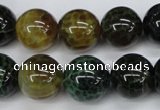 CAG4835 15 inches 14mm round dragon veins agate beads wholesale