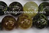 CAG4836 15 inches 16mm round dragon veins agate beads wholesale