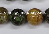 CAG4837 15 inches 18mm round dragon veins agate beads wholesale