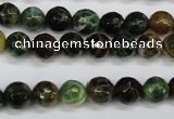 CAG4852 15 inches 8mm faceted round dragon veins agate beads