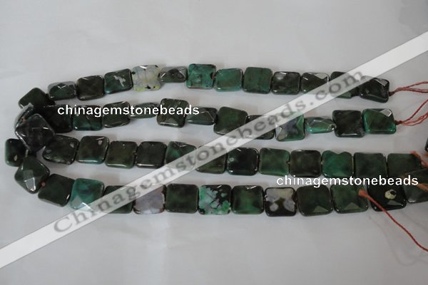 CAG4871 15 inches 14*14mm faceted square fire crackle agate beads