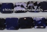 CAG4873 15 inches 14*14mm faceted square fire crackle agate beads