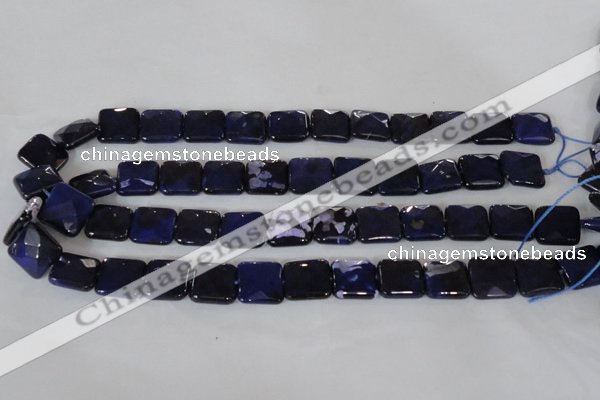 CAG4873 15 inches 14*14mm faceted square fire crackle agate beads