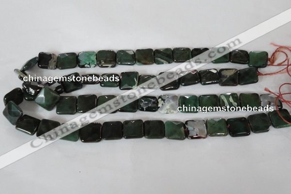 CAG4876 15 inches 14*14mm faceted square fire crackle agate beads