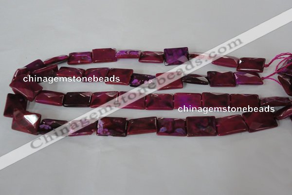 CAG4880 15 inches 13*18mm faceted rectangle fire crackle agate beads