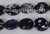 CAG4892 15 inches 15mm faceted coin fire crackle agate beads