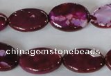 CAG4895 15 inches 13*18mm faceted oval fire crackle agate beads