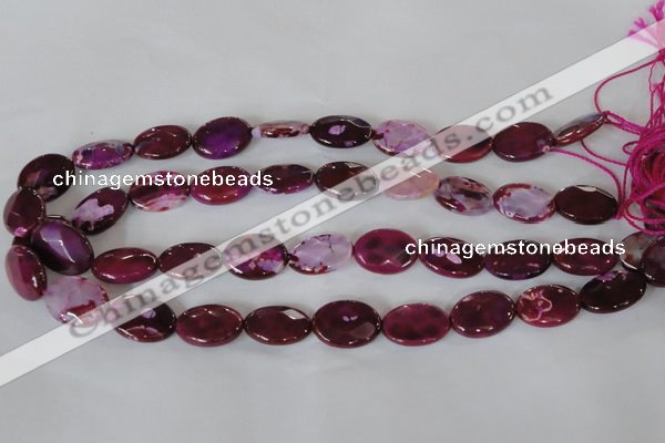 CAG4895 15 inches 13*18mm faceted oval fire crackle agate beads