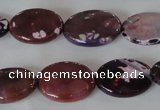 CAG4896 15 inches 13*18mm faceted oval fire crackle agate beads