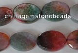 CAG4897 15 inches 13*18mm faceted oval fire crackle agate beads