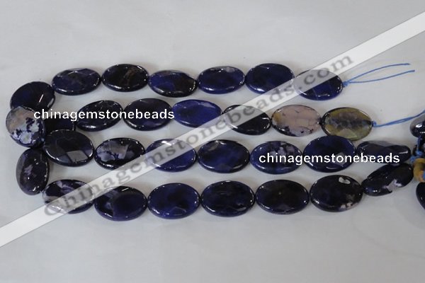 CAG4898 15 inches 18*25mm faceted oval fire crackle agate beads