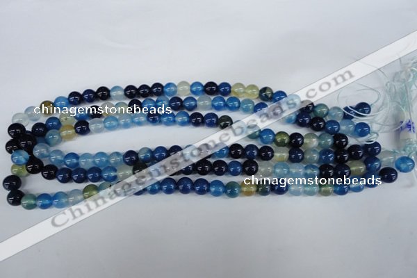 CAG5006 15.5 inches 8mm round agate gemstone beads wholesale