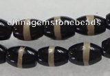 CAG5082 15.5 inches 8*12mm drum tibetan agate beads wholesale