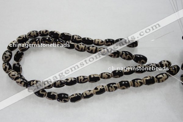 CAG5083 15.5 inches 8*12mm drum tibetan agate beads wholesale