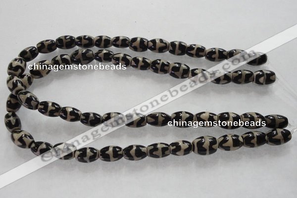 CAG5086 15.5 inches 8*12mm drum tibetan agate beads wholesale