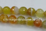 CAG5102 15.5 inches 8mm faceted round line agate beads wholesale