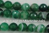 CAG5122 15.5 inches 8mm faceted round line agate beads wholesale