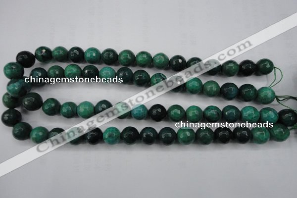 CAG5129 15.5 inches 12mm faceted round agate beads wholesale