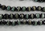 CAG5135 15 inches 6mm faceted round tibetan agate beads wholesale