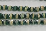 CAG5136 15 inches 6mm faceted round tibetan agate beads wholesale