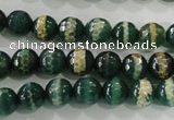 CAG5141 15 inches 8mm faceted round tibetan agate beads wholesale